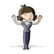 cartoon woman surrendering N4