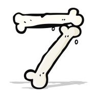 cartoon halloween bone number N42
