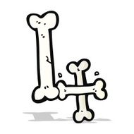 cartoon halloween bone number N43