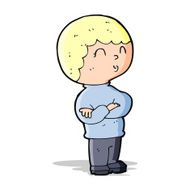cartoon boy with folded arms N10