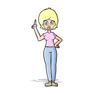 cartoon woman explaining her point N12