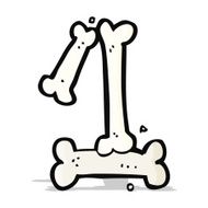 cartoon halloween bone number N46