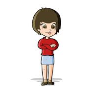 cartoon proud woman N10