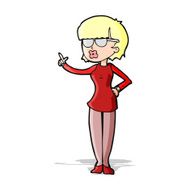 cartoon woman wearing spectacles N21