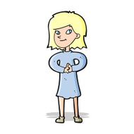 cartoon happy woman N121