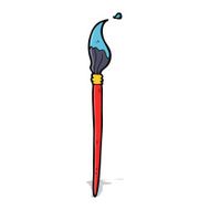 cartoon artist's brush N15