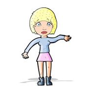 cartoon surprised woman N106