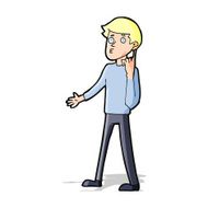 Cartoon Man Asking Question N55