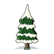 cartoon snowy tree N5