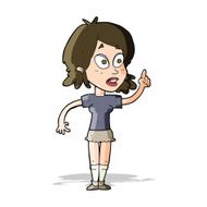 cartoon woman asking question N69