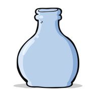 cartoon old glass vase N4