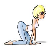cartoon sexy woman on all fours N5
