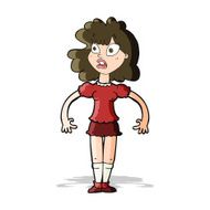 cartoon pretty girl with shocked expression N4
