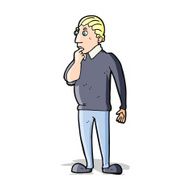 catoon curious man N3