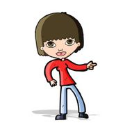 cartoon woman pointing N101