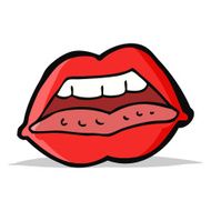 cartoon sexy lips symbol N4