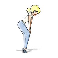 cartoon woman posing N16