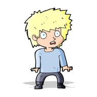 cartoon frightened boy N8