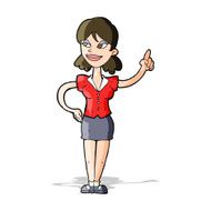 cartoon woman with great idea N10