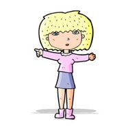 Cartoon Girl Pointing N13