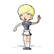 cartoon waitress taking order N9