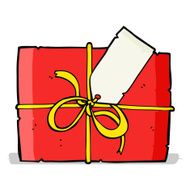 cartoon wrapped present N4