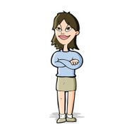 cartoon proud woman N11