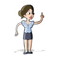 cartoon woman with great idea N11