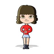 cartoon happy woman N122