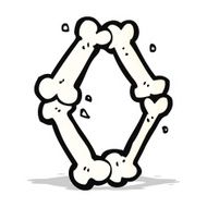 cartoon halloween bone number N49