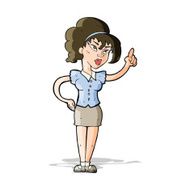cartoon woman with idea N124
