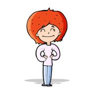 cartoon happy woman N123