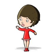 cartoon pretty woman N124
