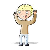 cartoon excited boy N70