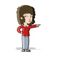 cartoon woman pointing N103