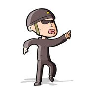 cartoon man in bike helmet pointing N5