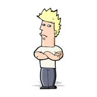 cartoon man sulking N4