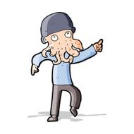 cartoon alien man dancing N5