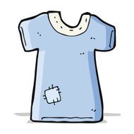 cartoon patched old tee shirt N5