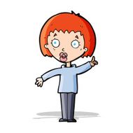 cartoon woman explaining her point N14