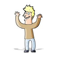 cartoon excited man N58