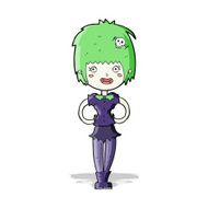 cartoon happy vampire girl N16