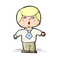 cartoon shocked boy N13