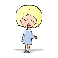 cartoon woman explaining her point N15
