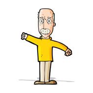 cartoon angry old man N74