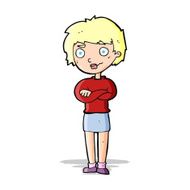 cartoon annoyed woman N88