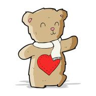 cartoon teddy bear with love heart N12