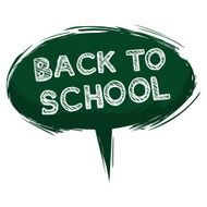 Vector Single Grunge Green Bubble - Back to School