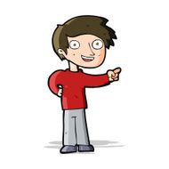 Cartoon Man Pointing N107