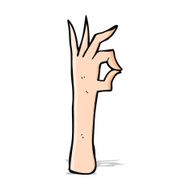 cartoon okay hand gesture N9